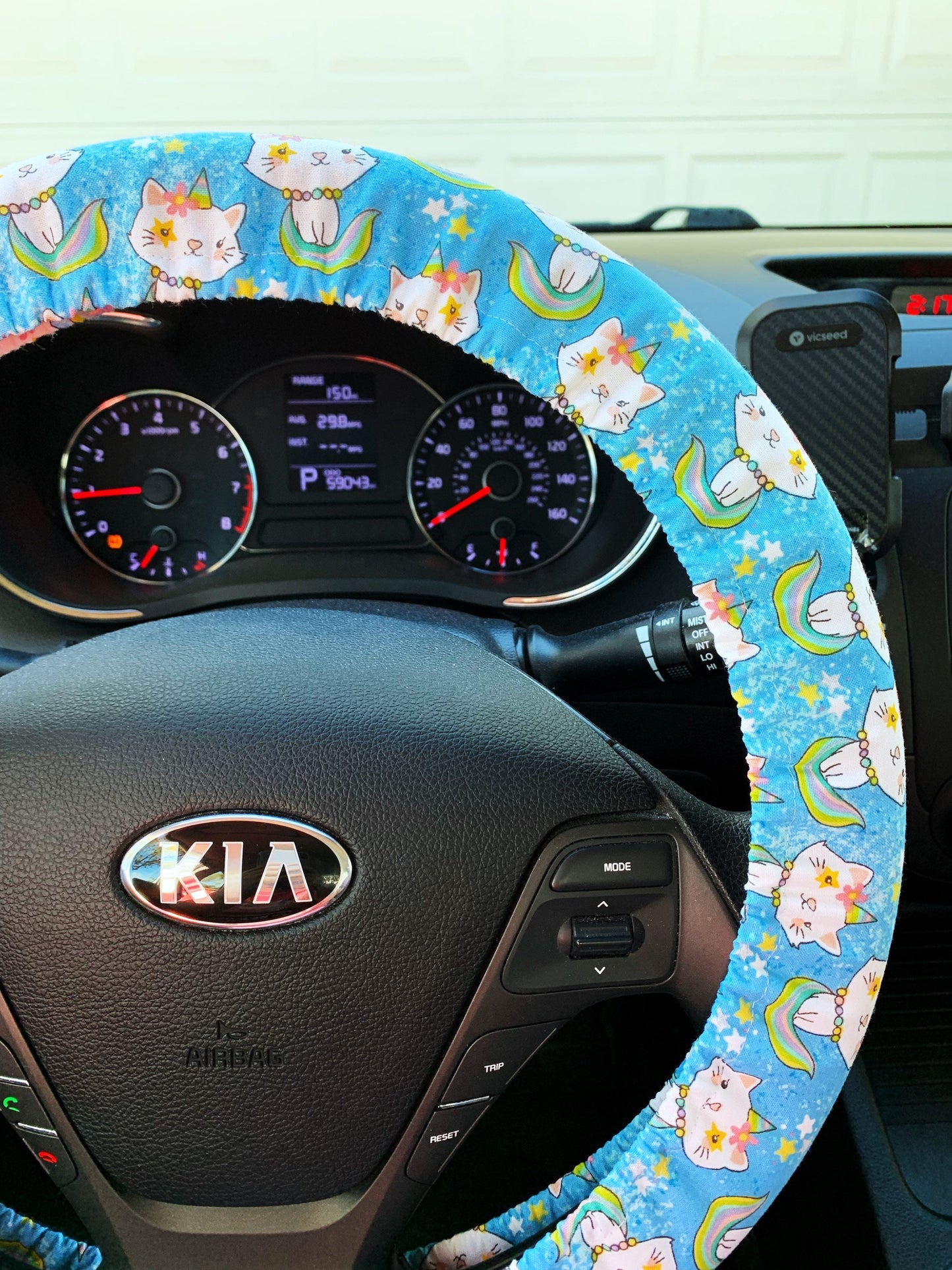 Kawaii Unicorn Cat Steering Wheel Cover