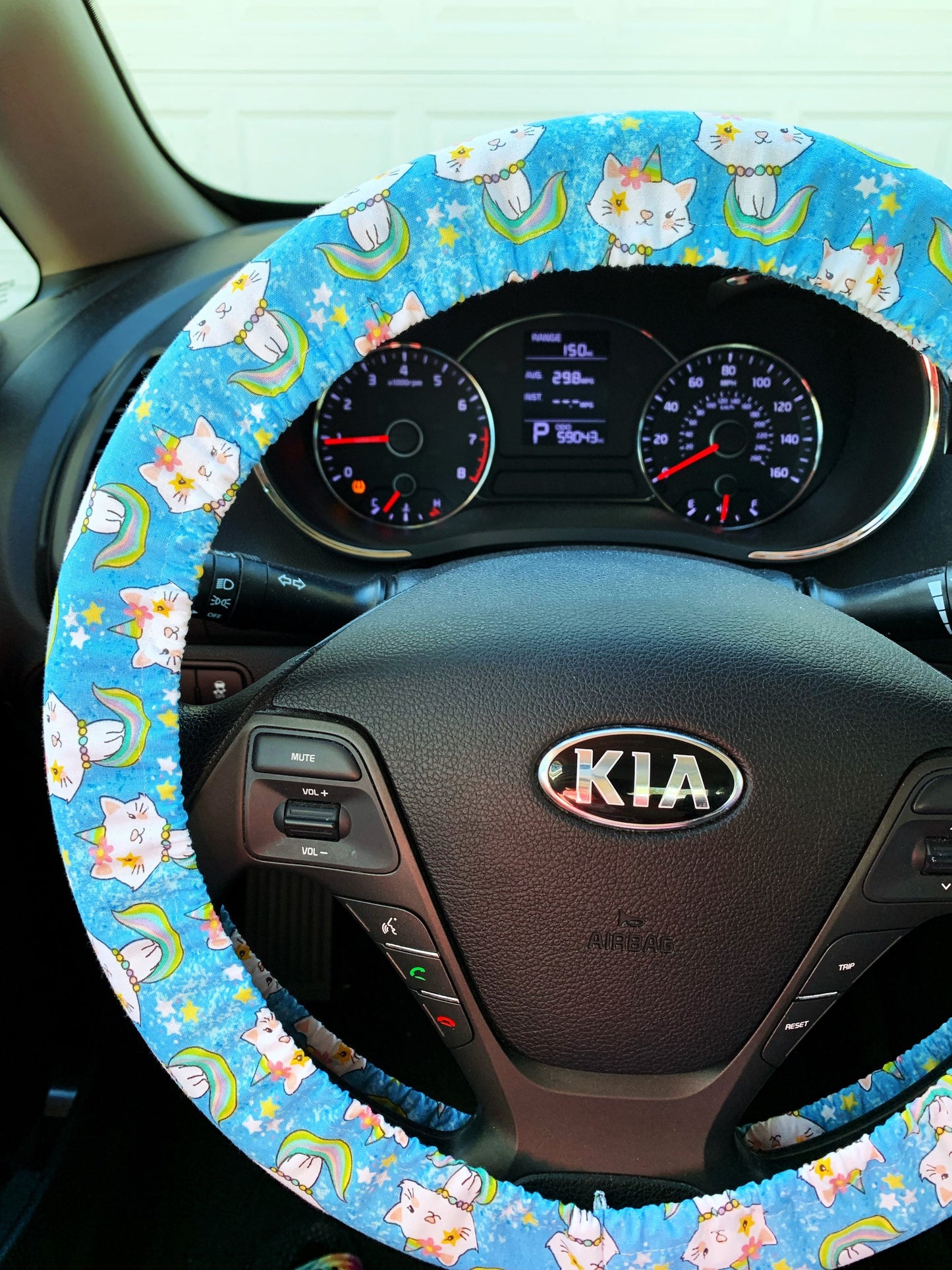 Kawaii Unicorn Cat Steering Wheel Cover