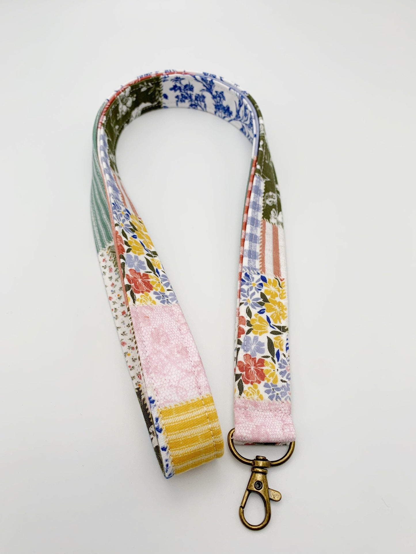 Vintage Patchwork Lanyard Badge Holder