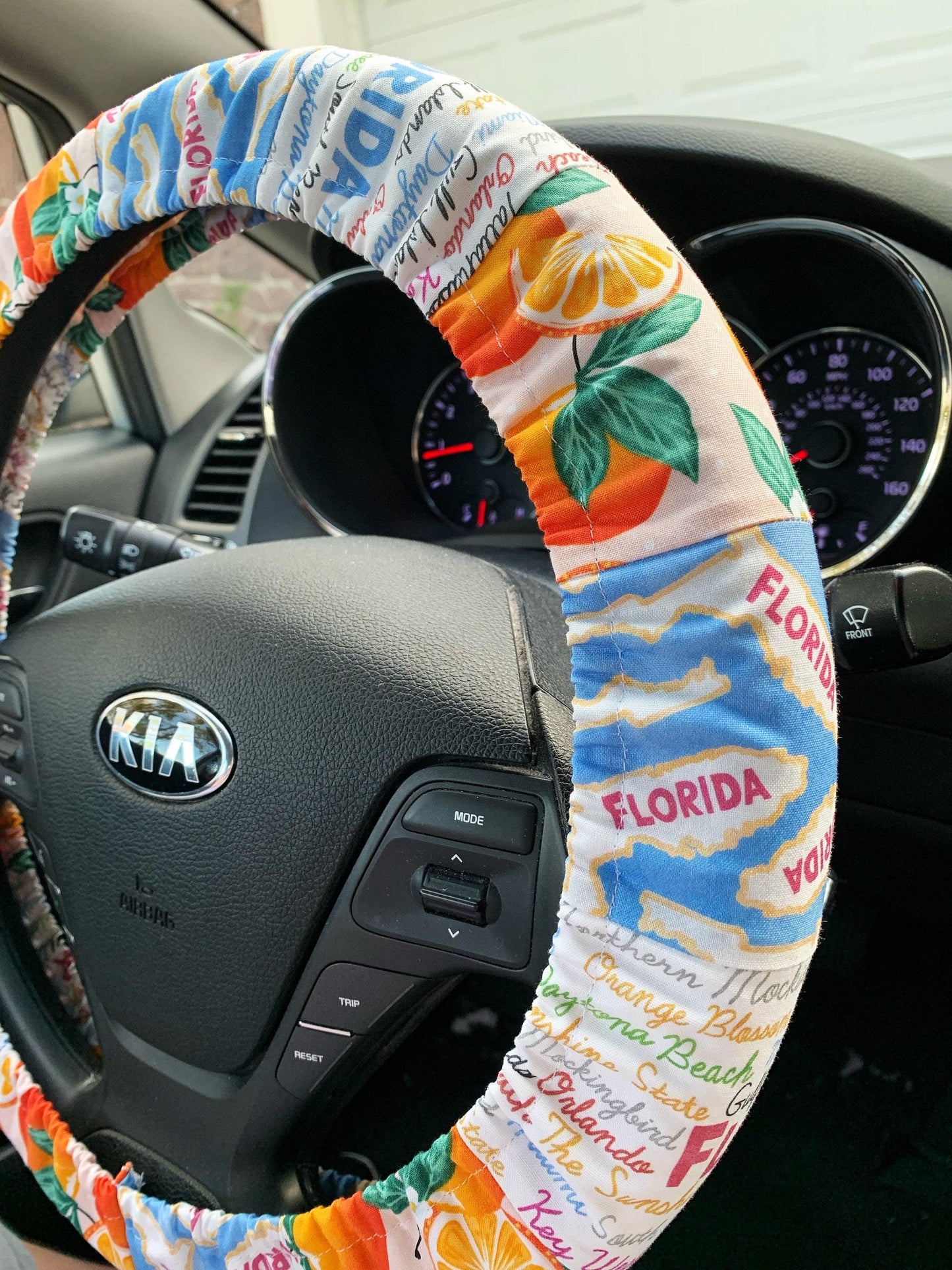 Florida Patchwork Steering Wheel Cover