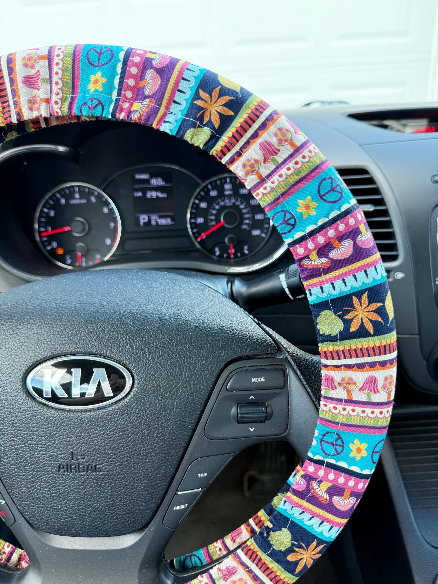 Groovy Stripe Steering Wheel Cover