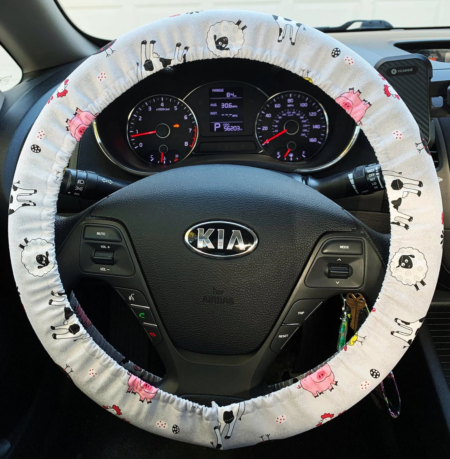 Farm Animal Steering Wheel Cover Moonshadow Caravan