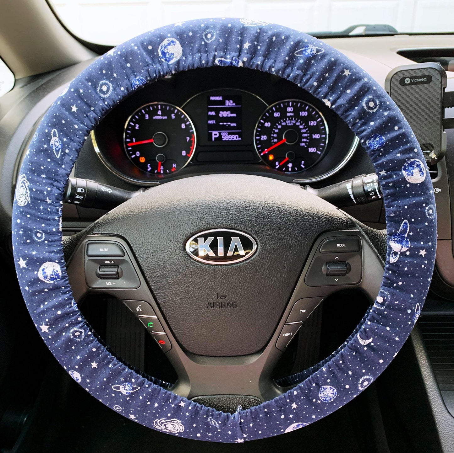 Navy Galaxy Steering Wheel Cover