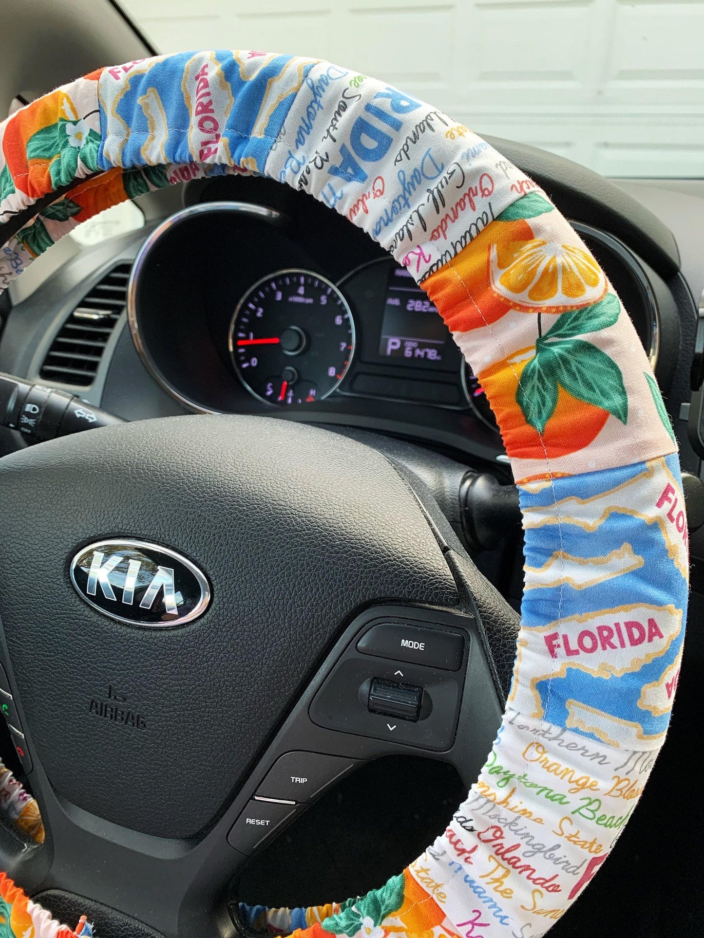 Florida Patchwork Steering Wheel Cover