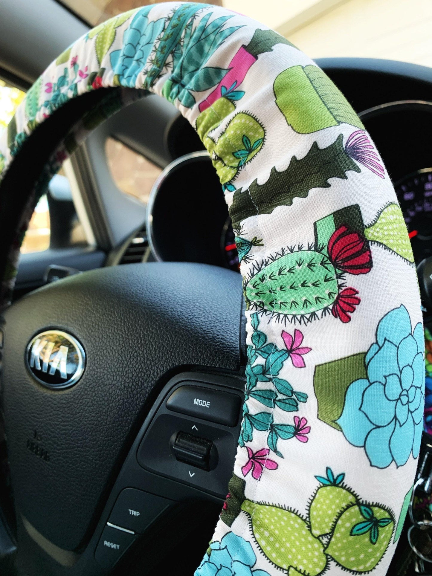 Cactus Succulent Steering Wheel Cover