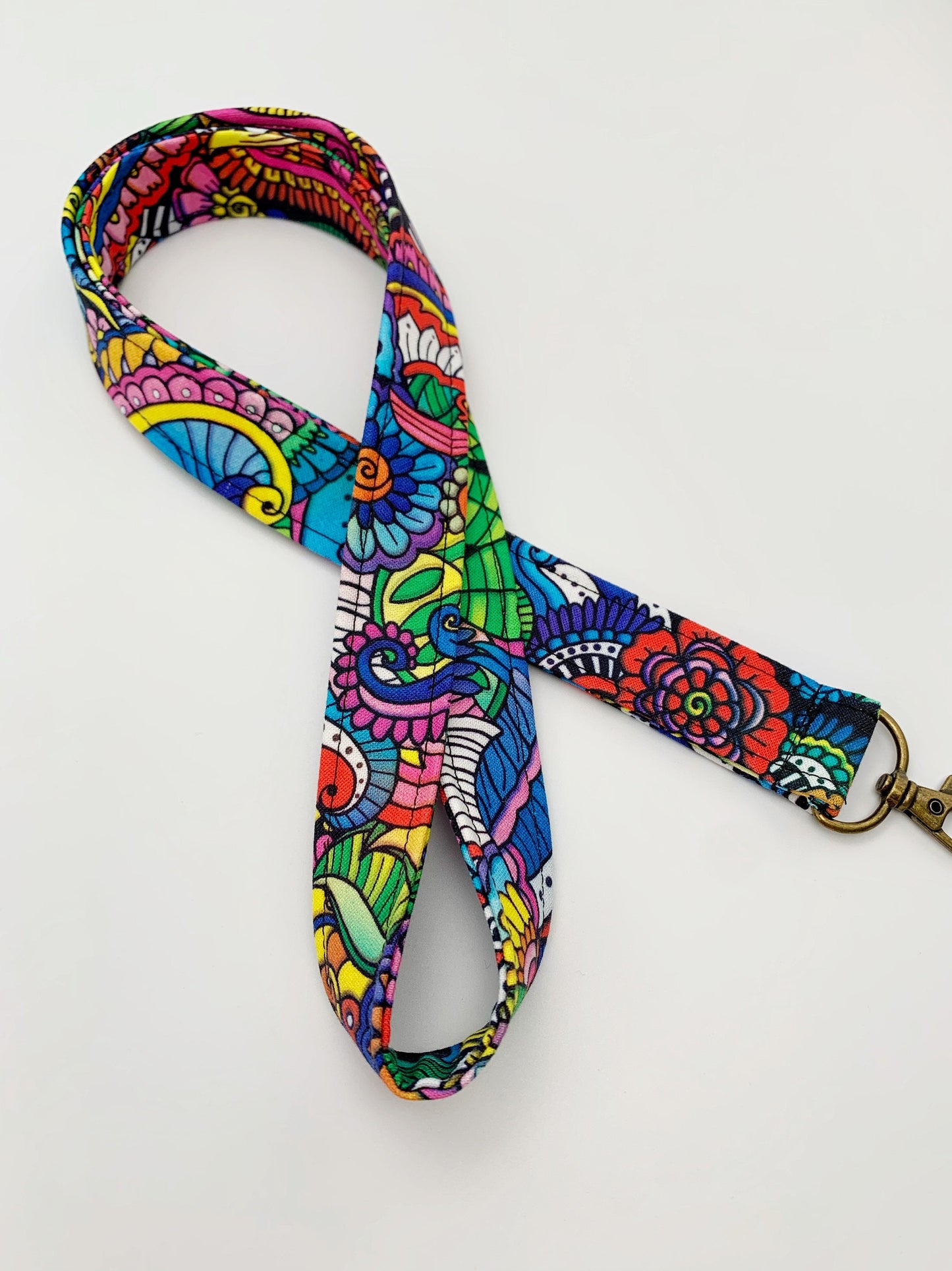Paisley Floral Lanyard Badge Holder