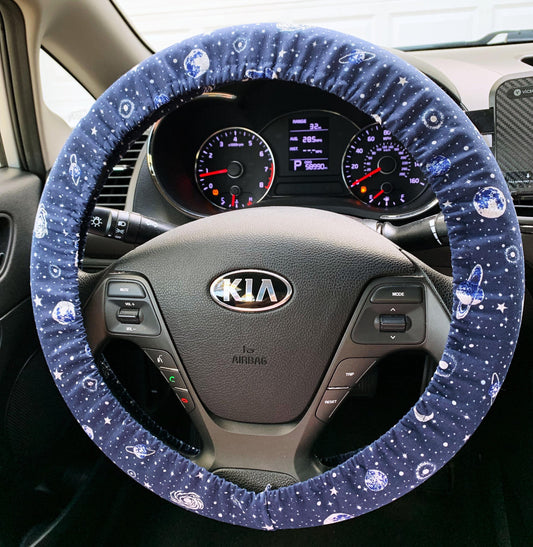 Navy Galaxy Steering Wheel Cover