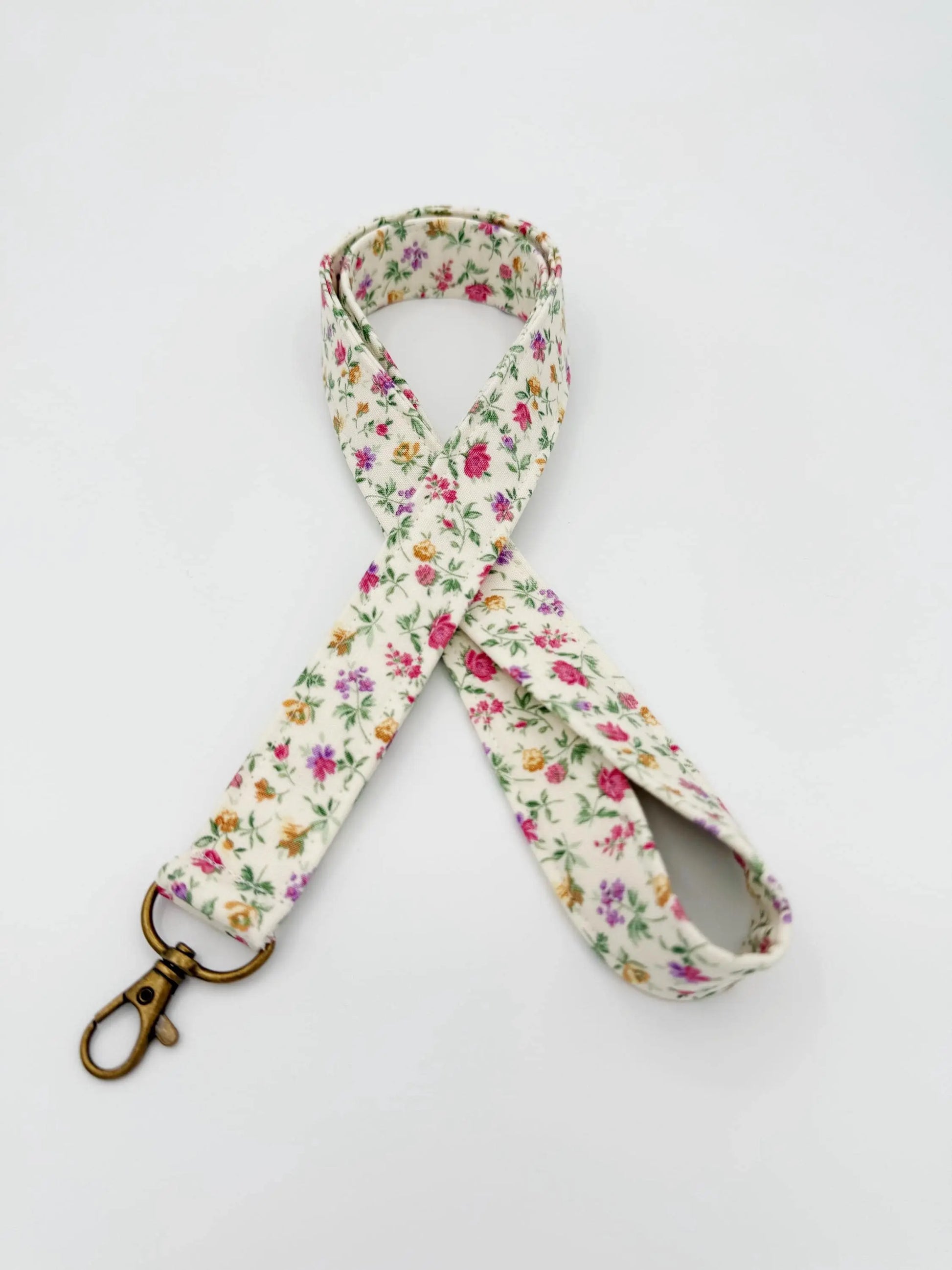 Cream Wildflower Lanyard Badge Holder Moonshadow Caravan