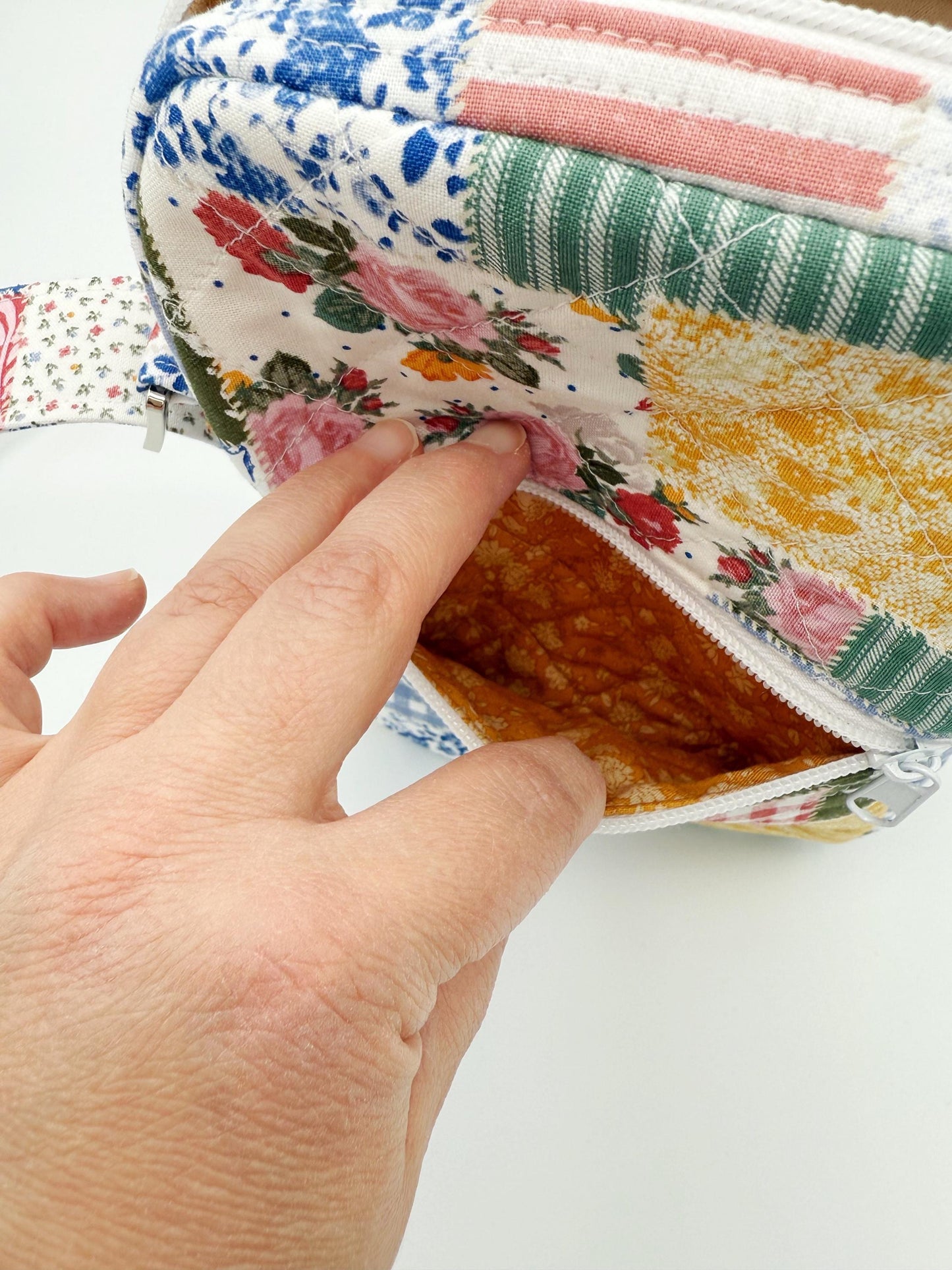 Patchwork Quilted Crossbody Bag