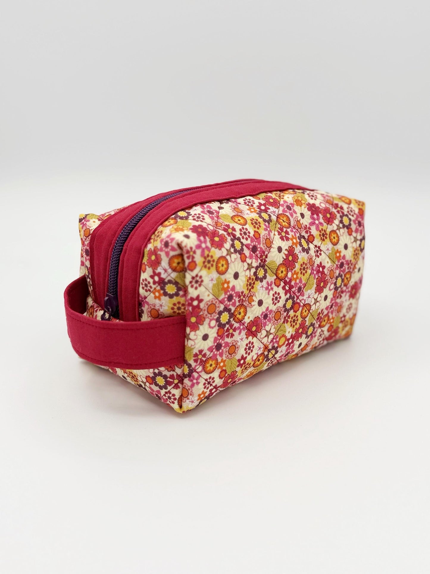 Wildflower Boxy Bag, Small Zippered Everything Bag
