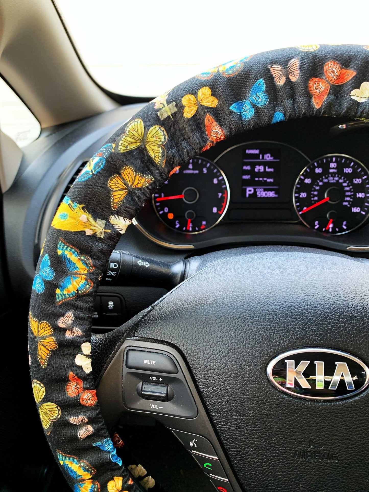 Butterfly, Moth Steering Wheel Cover
