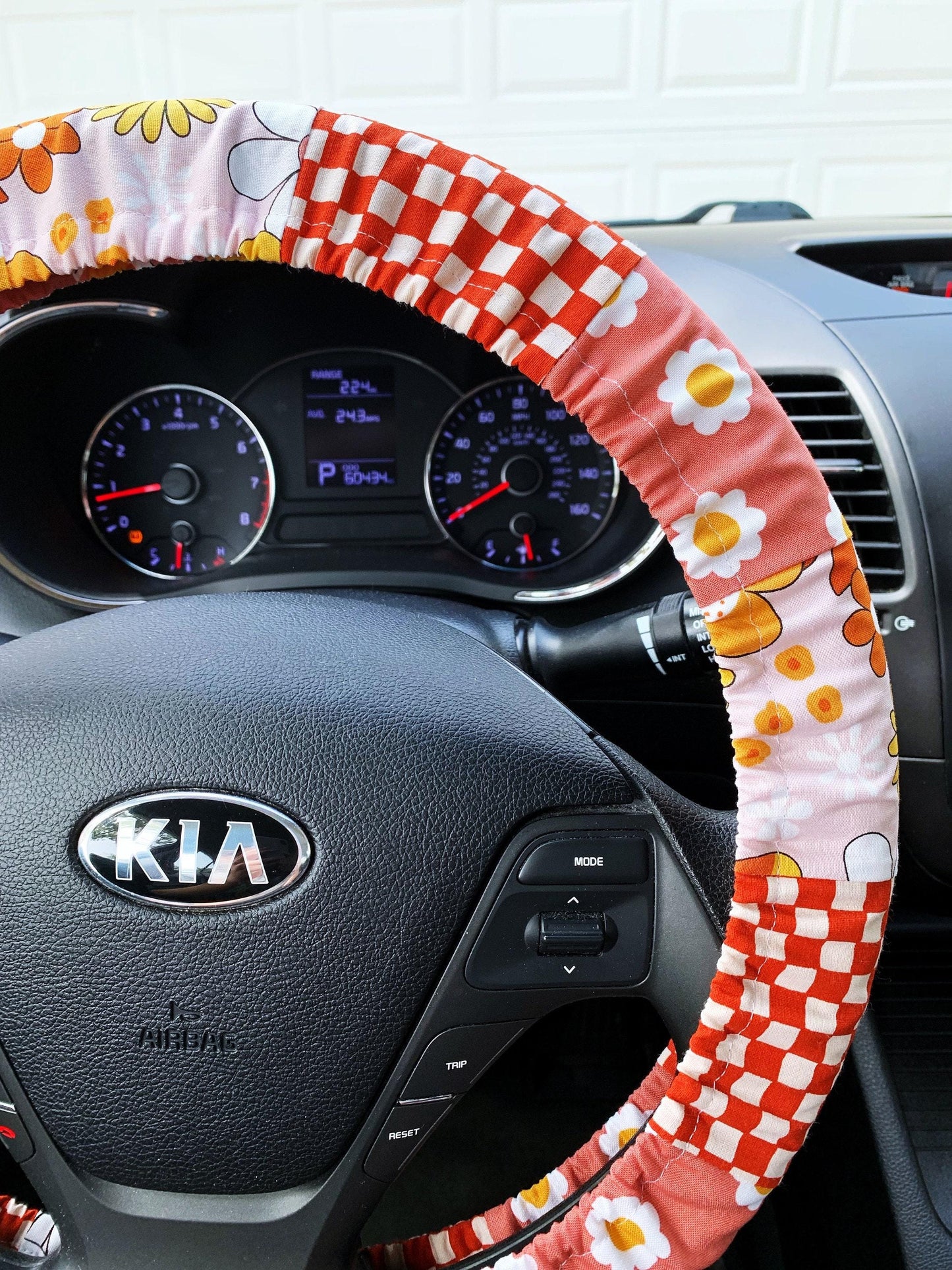 Retro Hippie Patchwork Steering Wheel Cover